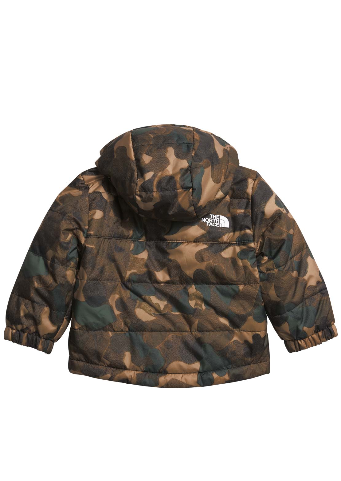 The North Face Infant Reversible Mt Chimbo Full Zip Hooded Jacket Utility Brown Camo Texture Small Print