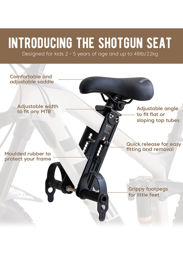 Shotgun Mountain Bike MTB Child Seat On Frame PRFO Sports