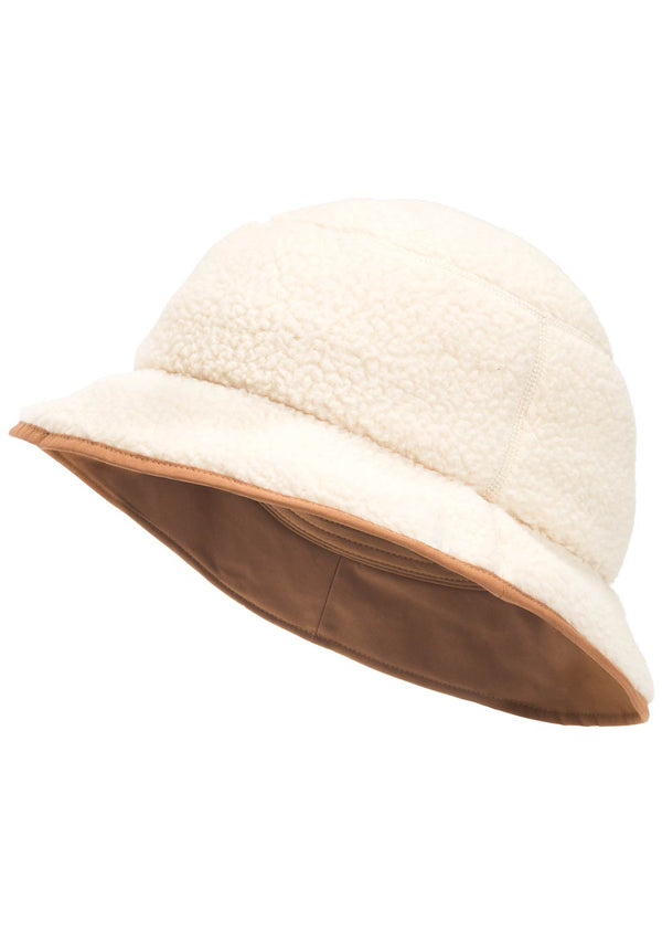 The North Face Cragmont Fleece Beanie Hat, White Butter
