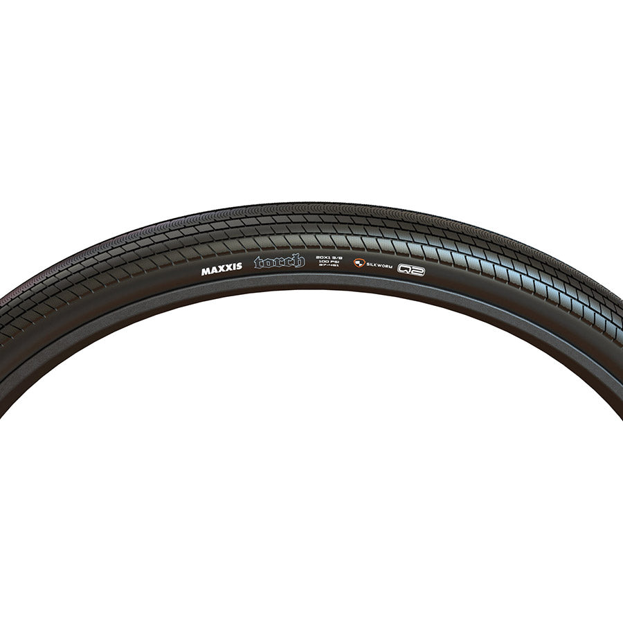 Maxxis, Torch, Hybrid Tire, 20''x1.75, Folding, Clincher, Dual, EXO, 120TPI, Black