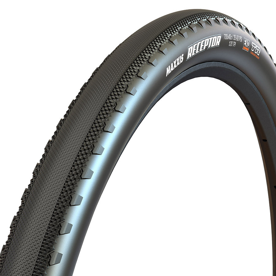 Maxxis Receptor 700x40C F120 EXO TR Tire Black