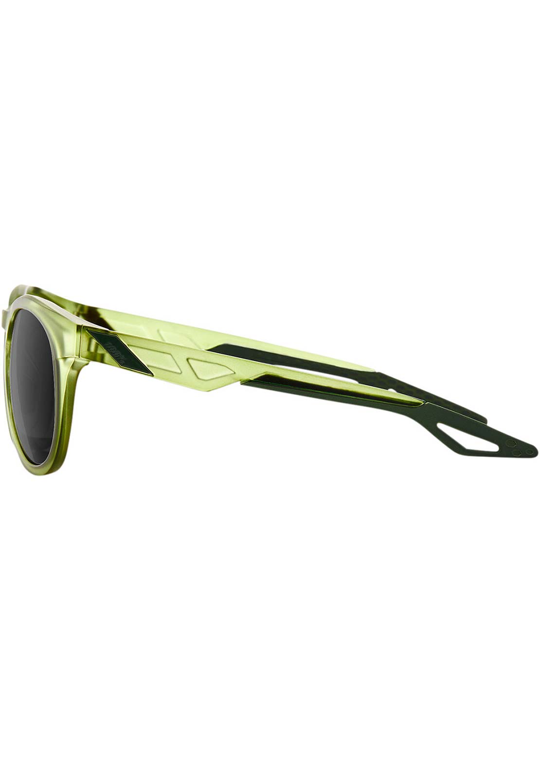100% Campo Sunglasses Matte Translucent Olive Slate Black Mirrror