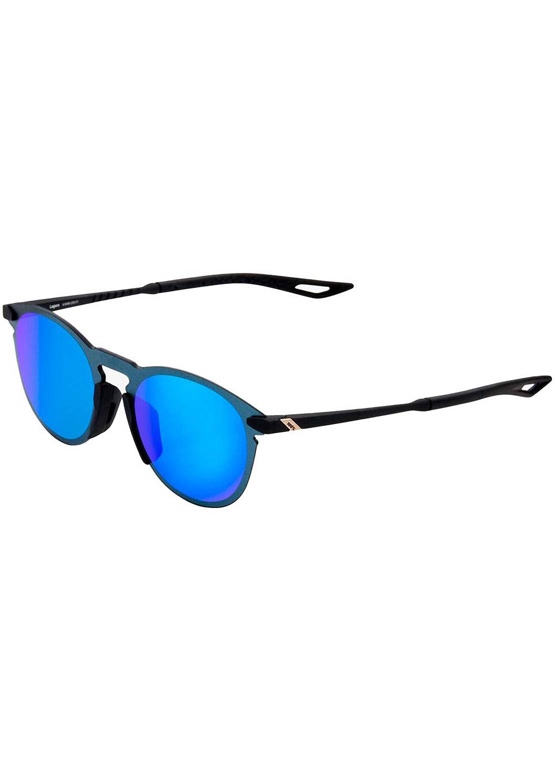 100% Legere Round UltraCarbon Sunglasses Soft Tact/Black/Blue/Multilayer Mirror