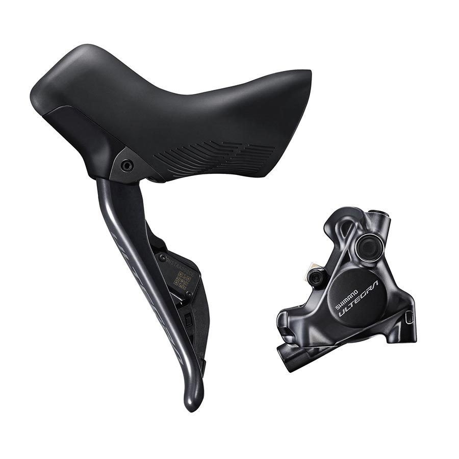 Shimano, Ultegra Di2 ST-R8170 / BR-R8170, Road Hydraulic Disc Brake, Front, Flat mount, 140 or 160mm (not included), 195g, Black, IR8170DLF6SC100D