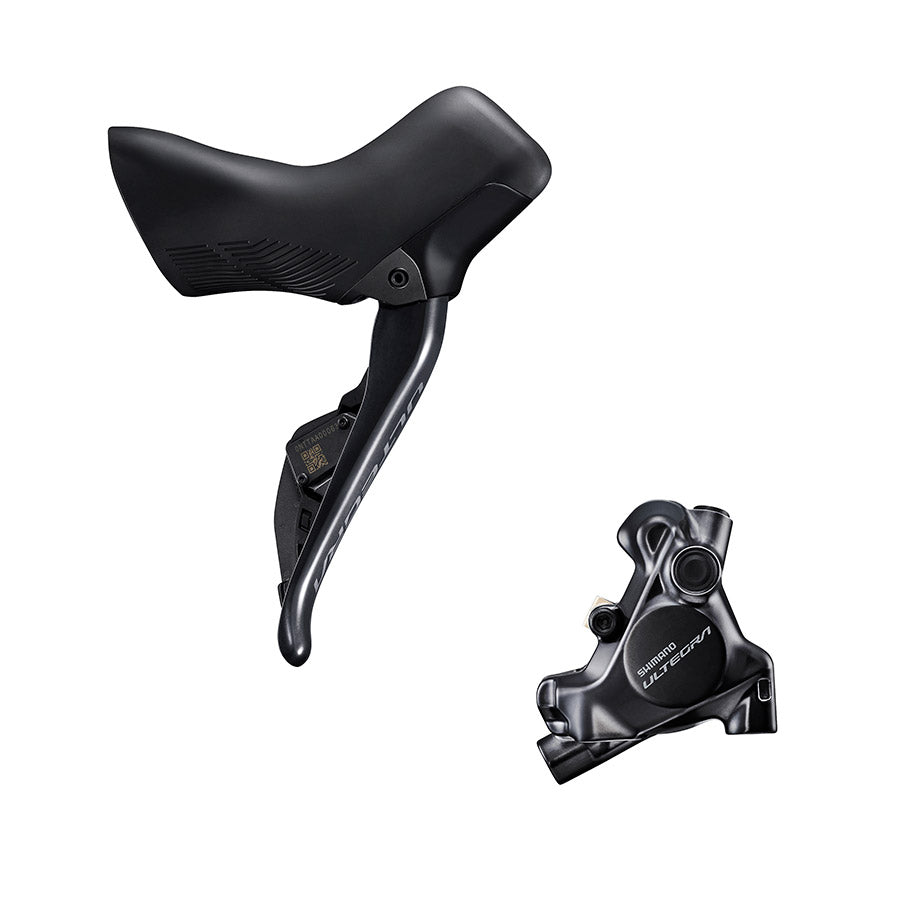 Shimano, Ultegra Di2 ST-R8170 / BR-R8170, Road Hydraulic Disc Brake, Front, Flat mount, 140 or 160mm (not included), 195g, Black, IR8170DLF6SC100D