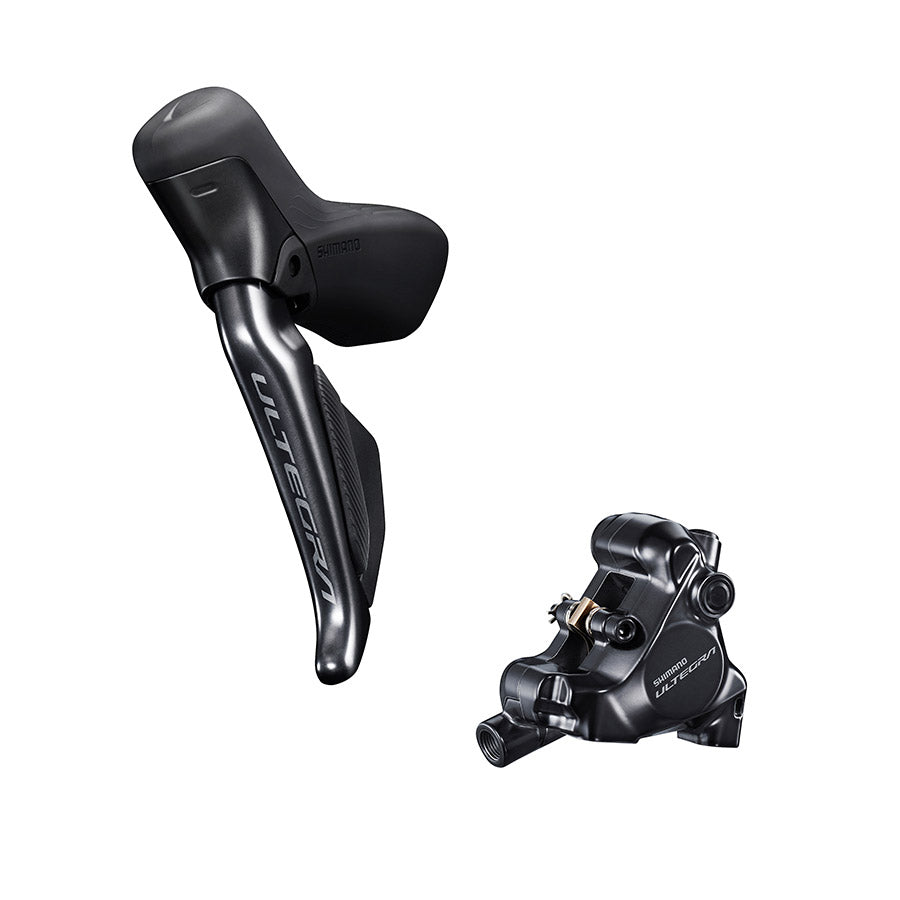 Shimano, Ultegra Di2 ST-R8170 / BR-R8170, Road Hydraulic Disc Brake, Front, Flat mount, 140 or 160mm (not included), 195g, Black, IR8170DLF6SC100D