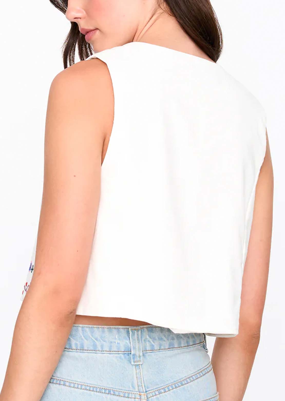 24 Colors Women's Vest White