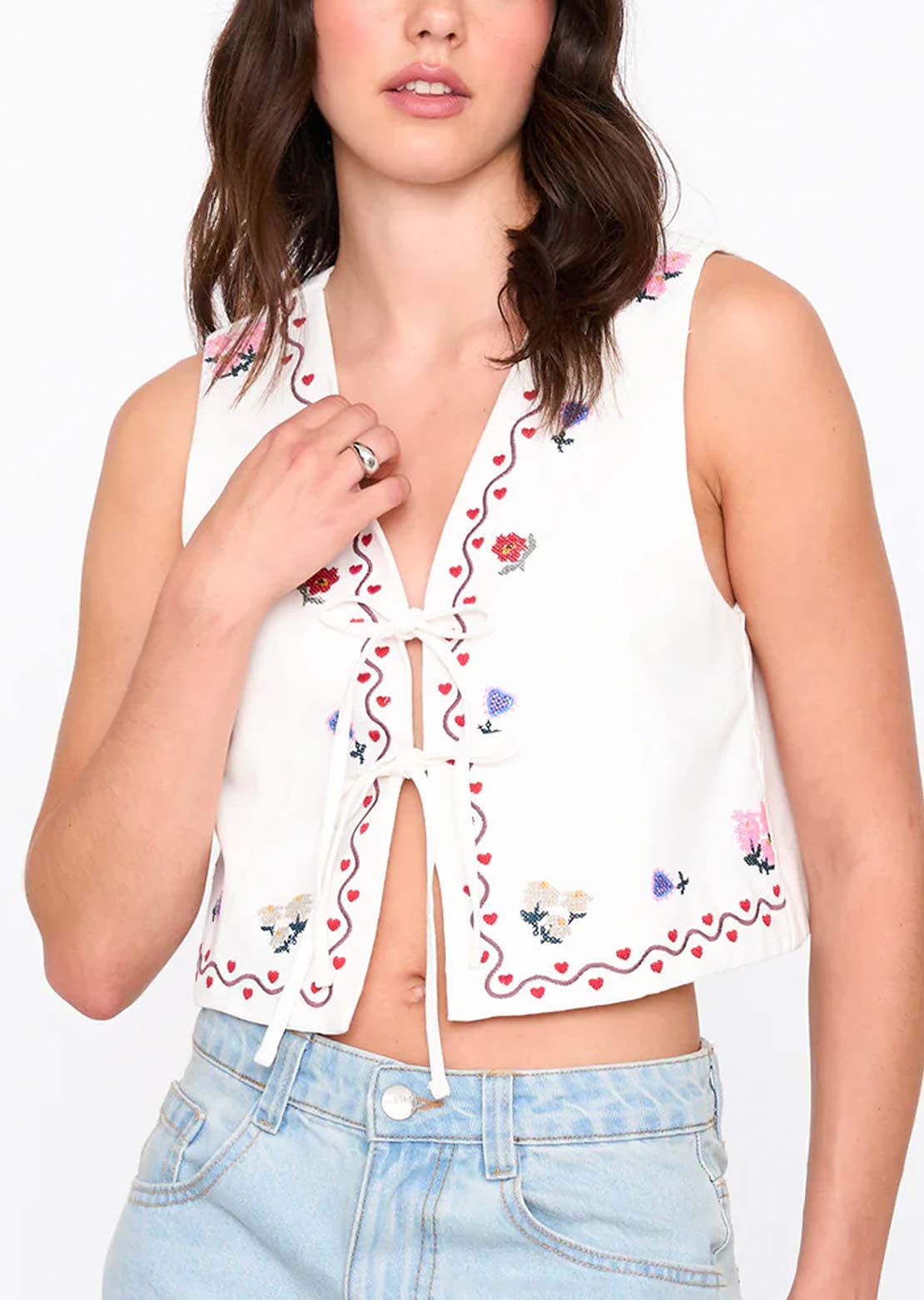 24 Colors Women's Vest White