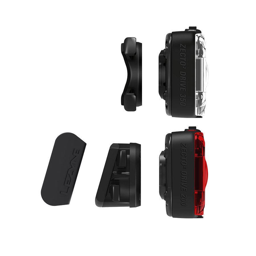 Lezyne, Zecto 350+/Zecto 200+, Light, Set, Black