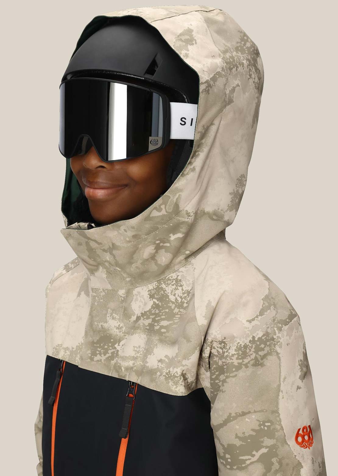 686 Junior Geo Insulated Jacket Limestone Hemisphere Colorblock