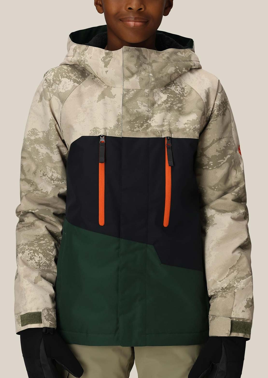 686 Junior Geo Insulated Jacket Limestone Hemisphere Colorblock