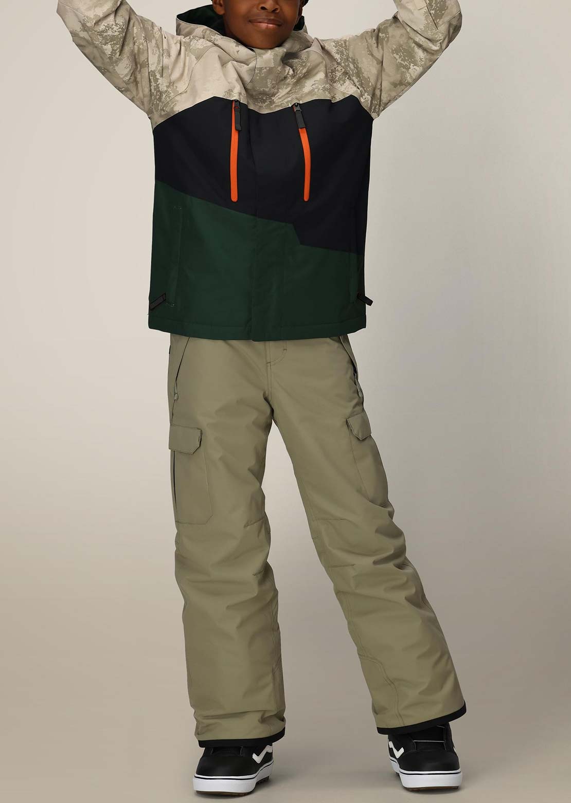 686 Junior Geo Insulated Jacket Limestone Hemisphere Colorblock