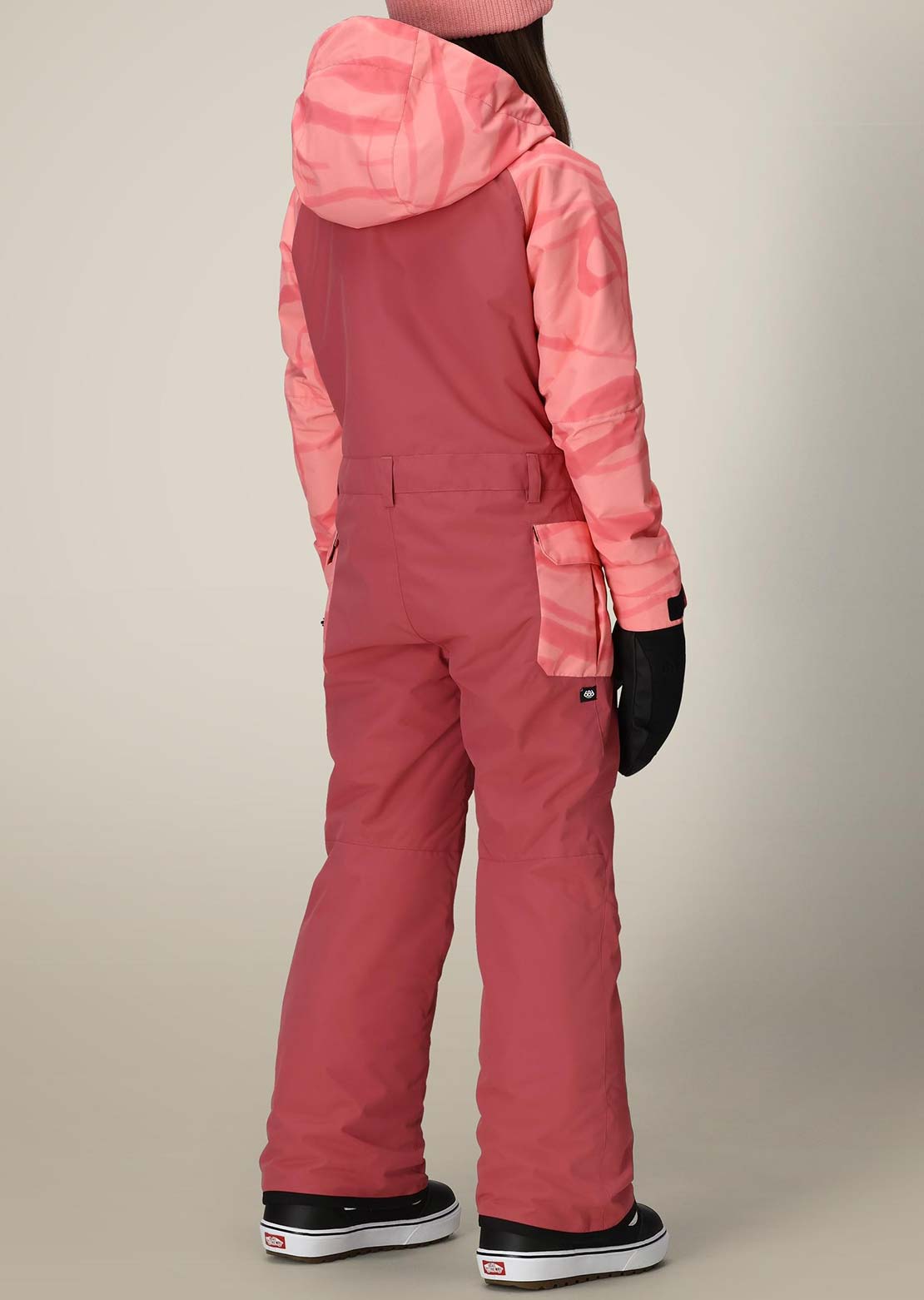 686 Junior Shine Insulated One-Piece Rosewood Colorblock