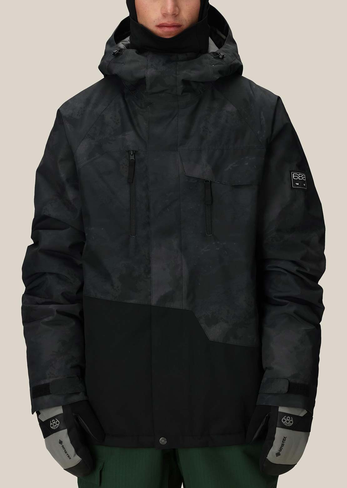 686 Men's Geo Insulated Jacket Black Hemisphere
