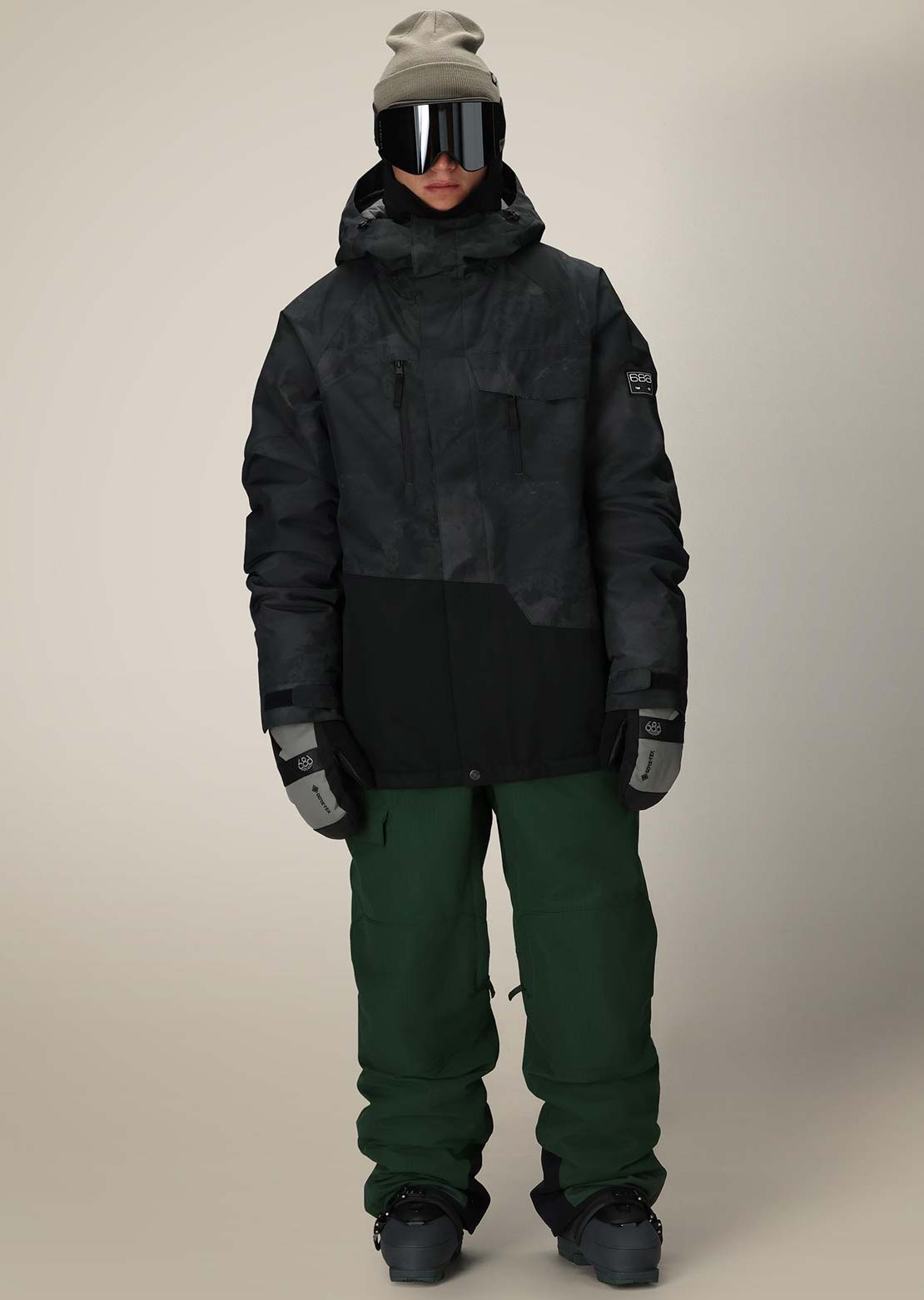 686 Men's Geo Insulated Jacket Black Hemisphere