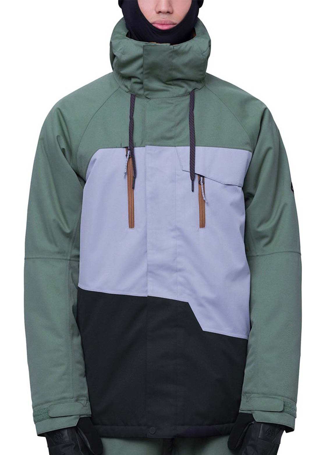 686 Men&#39;s Geo Jacket Cypress Green Colorblock