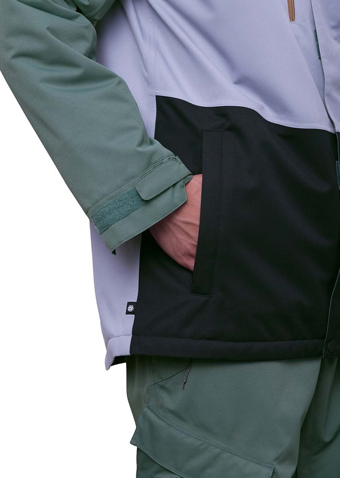 686 Men&#39;s Geo Jacket Cypress Green Colorblock