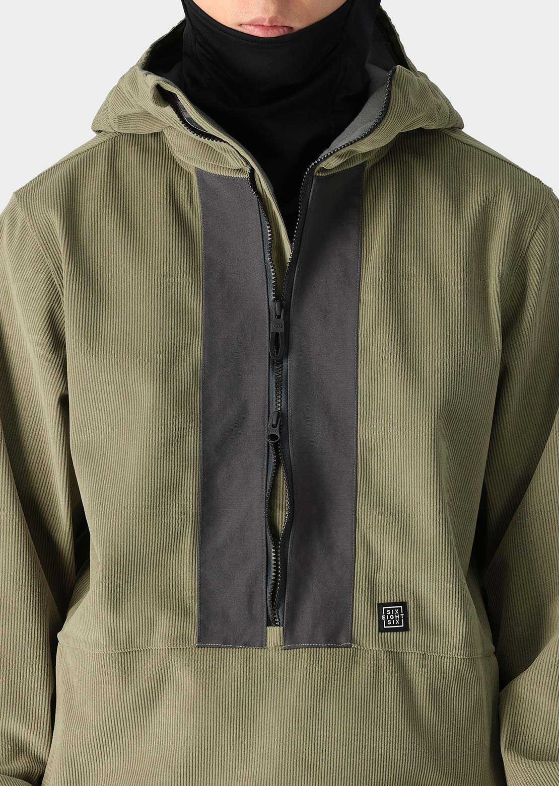 686 Men&#39;s Ghost 2.5L Anorak Sage Corduroy Colorblock