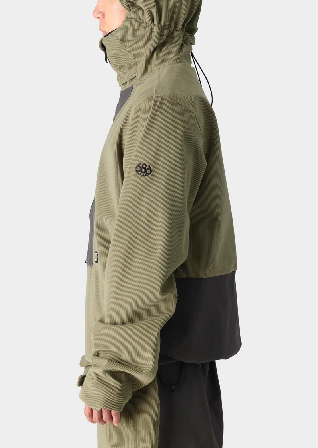 686 Men&#39;s Ghost 2.5L Anorak Sage Corduroy Colorblock