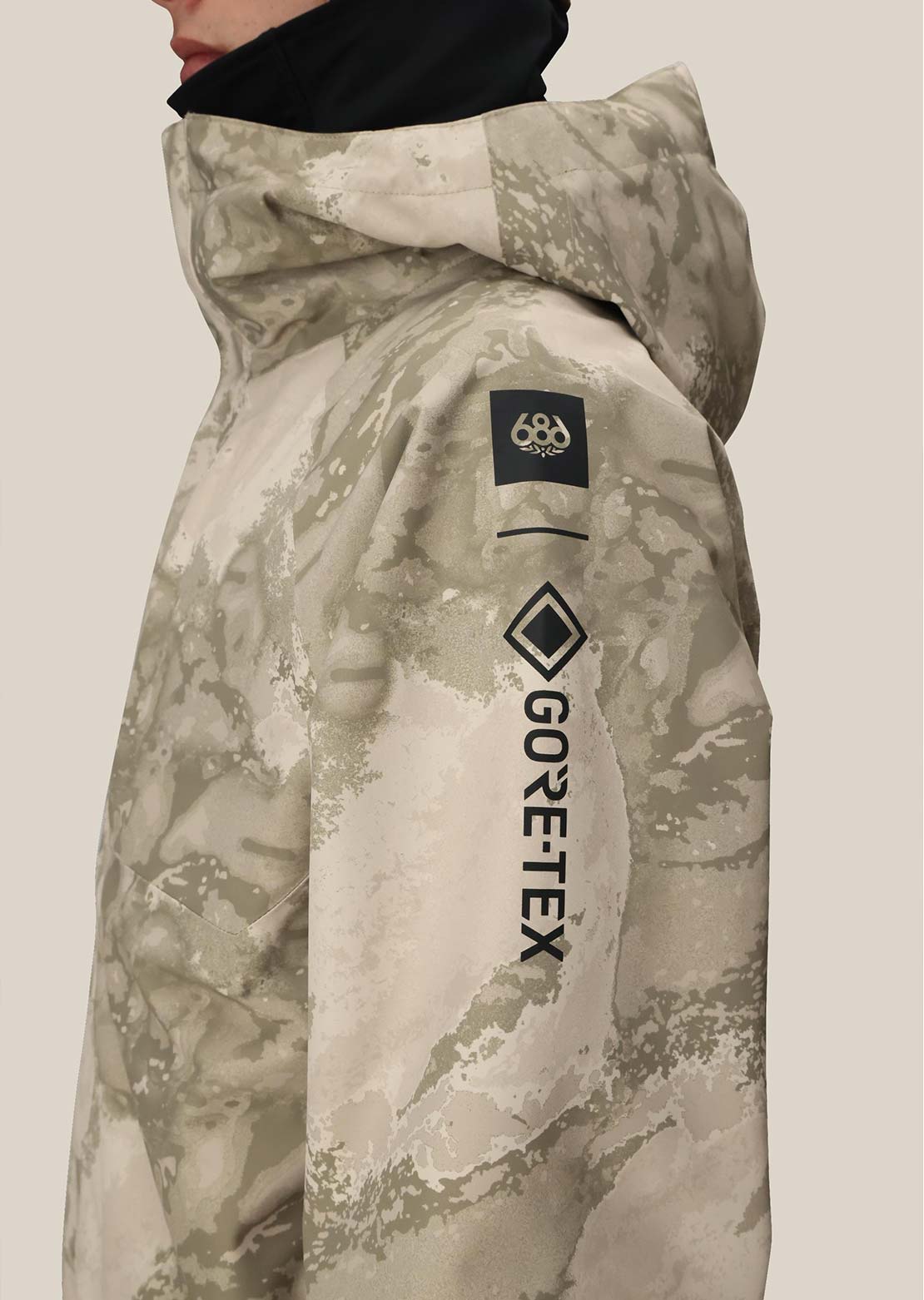 686 Men's GORE-TEX Core Shell Jacket Limestone Hemisphere Print