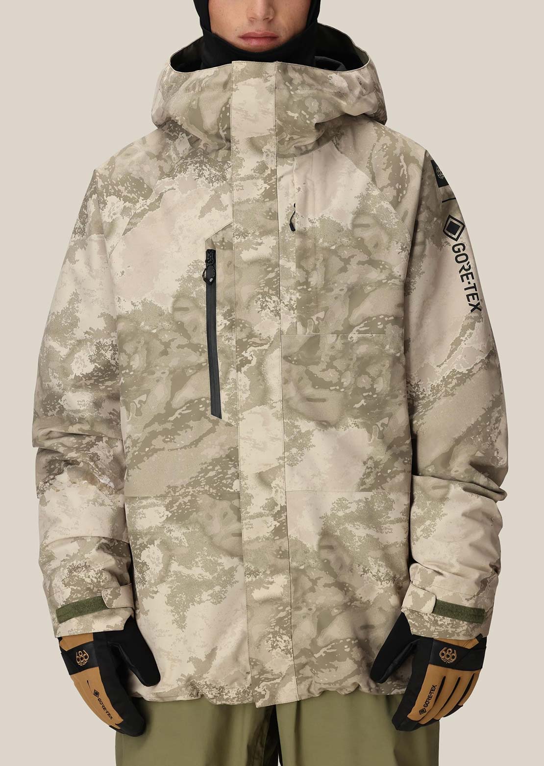 686 Men's GORE-TEX Core Shell Jacket Limestone Hemisphere Print