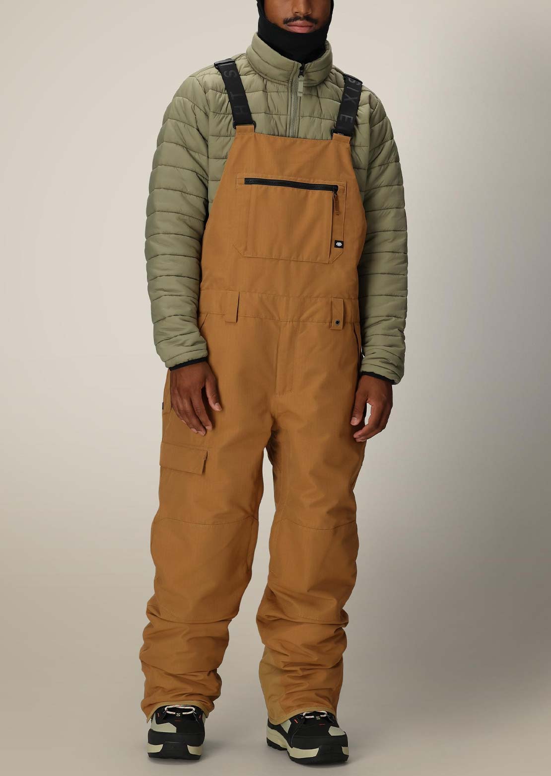 686 Men's Hot Lap Insulated Bib Pants Caramel Ripstop