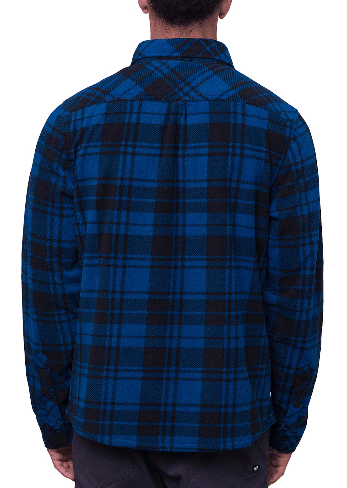 686 Men&#39;s Sierra Fleece Flannel Moroccan Blue Plaid