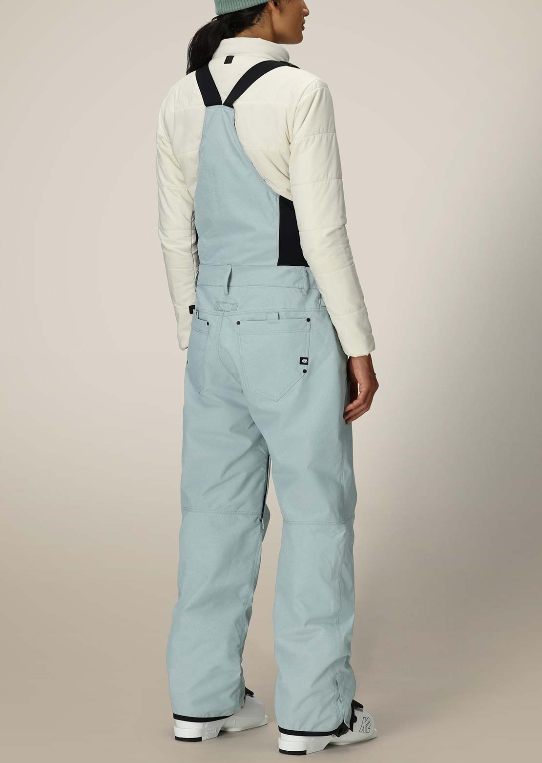 686 Women's Black Magic Insulated Bib Pants Dusty Marine Dobby