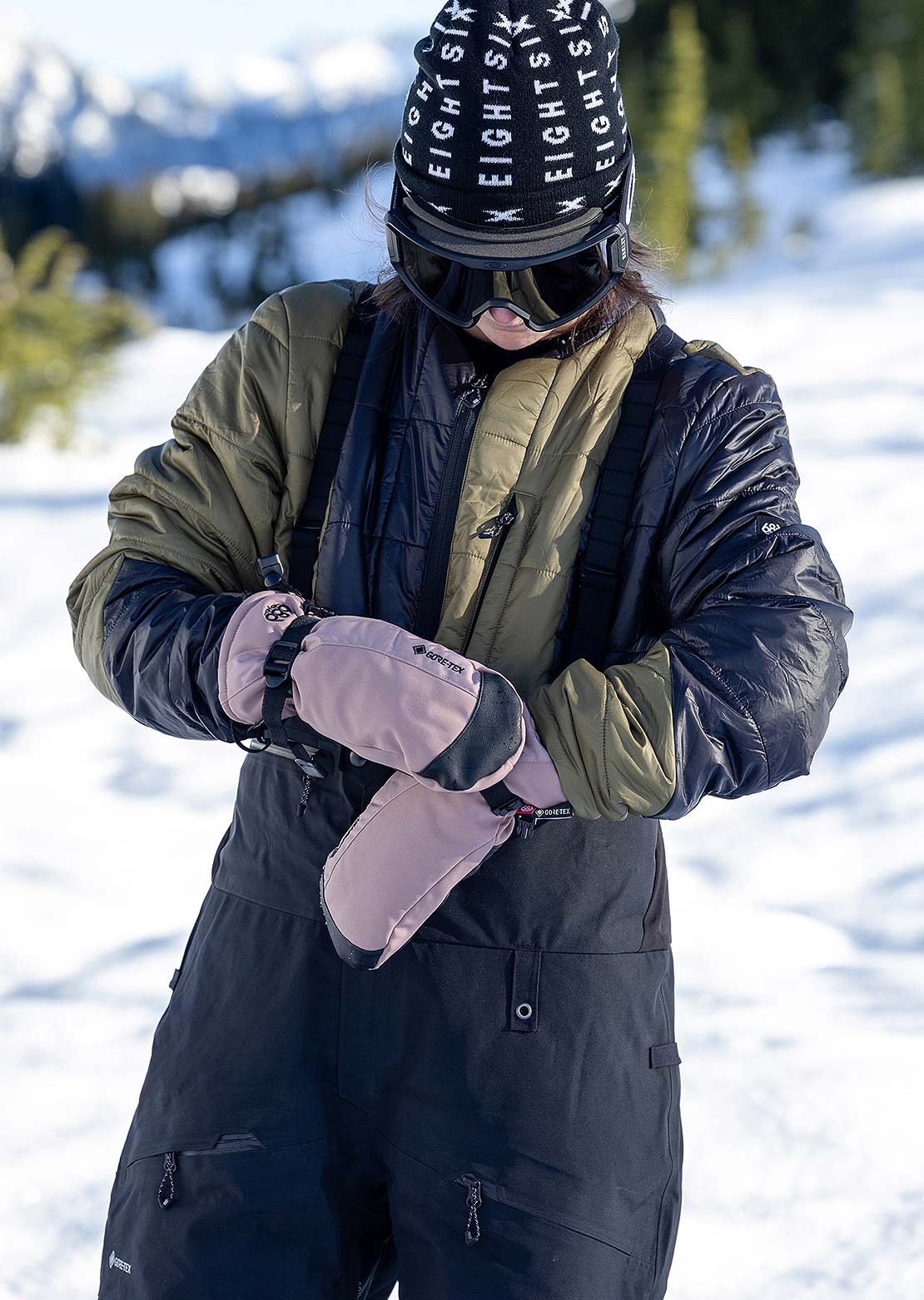 686 Women&#39;s GORE-TEX Linear Mitts Dusty Mauve