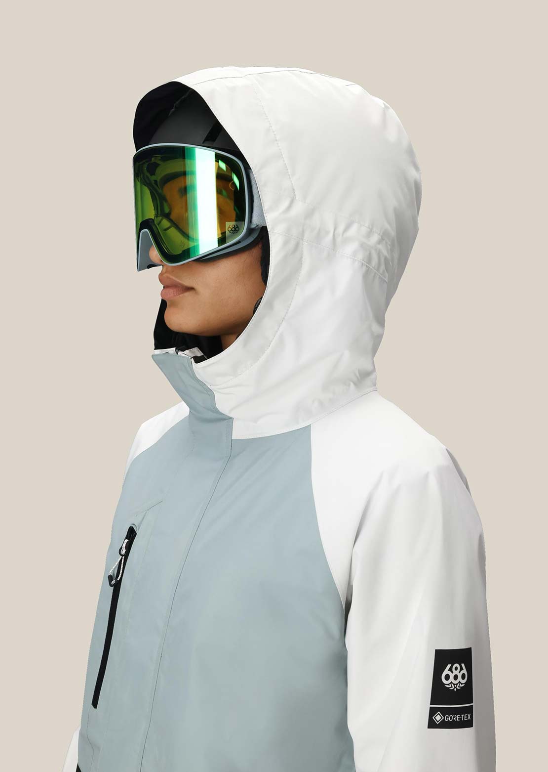 686 Women's GORE-TEX Willow Insulated Jacket Dusty Marine Colorblock