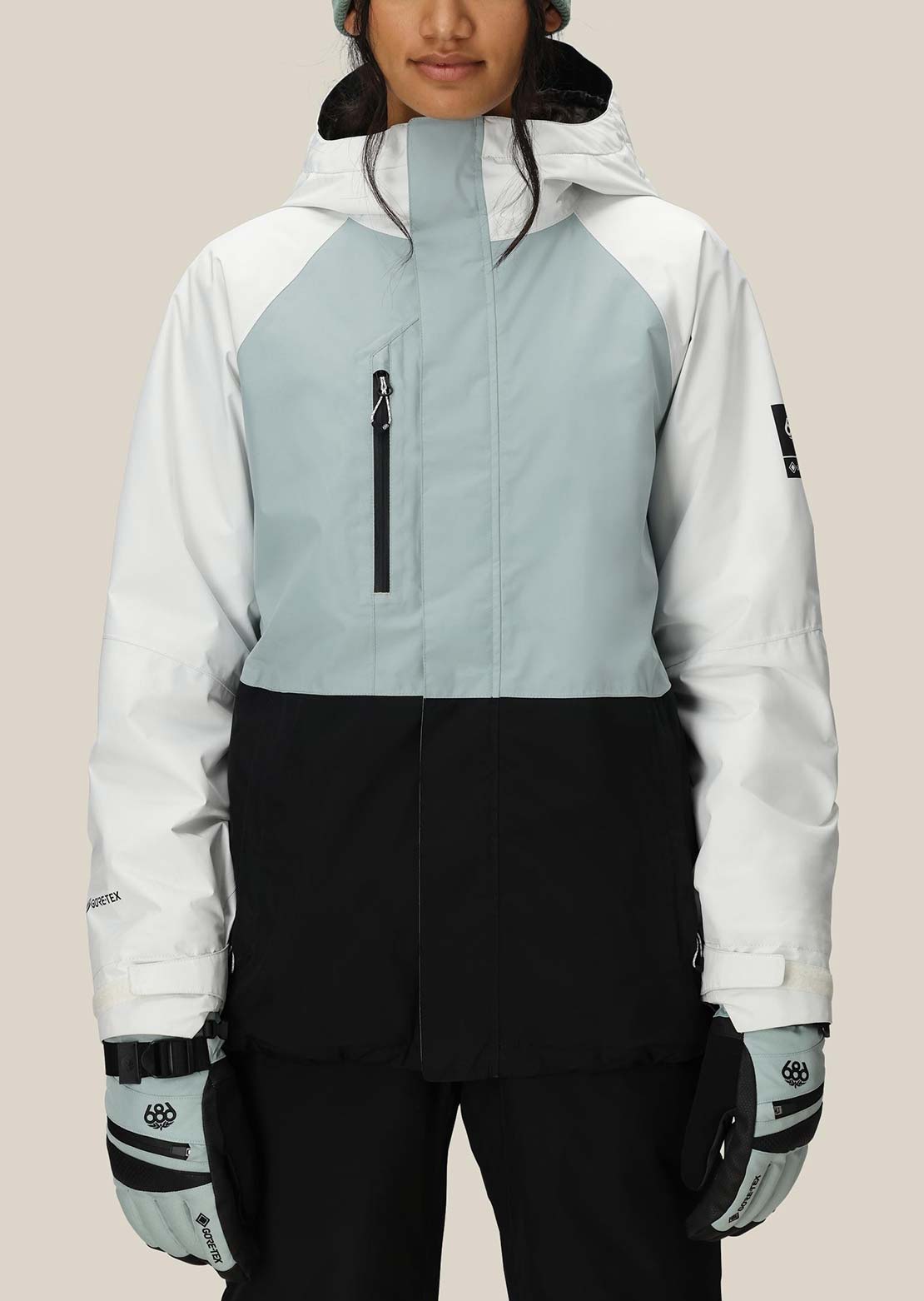 686 Women's GORE-TEX Willow Insulated Jacket Dusty Marine Colorblock