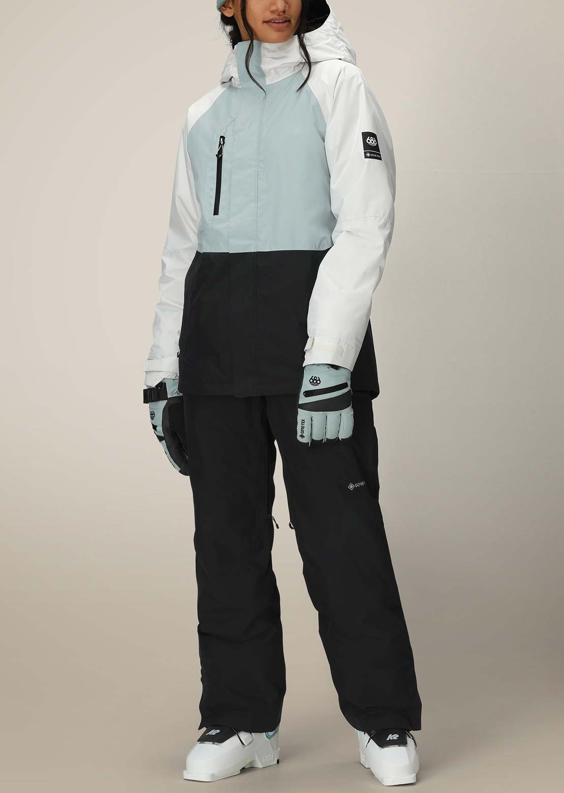 686 Women's GORE-TEX Willow Insulated Jacket Dusty Marine Colorblock