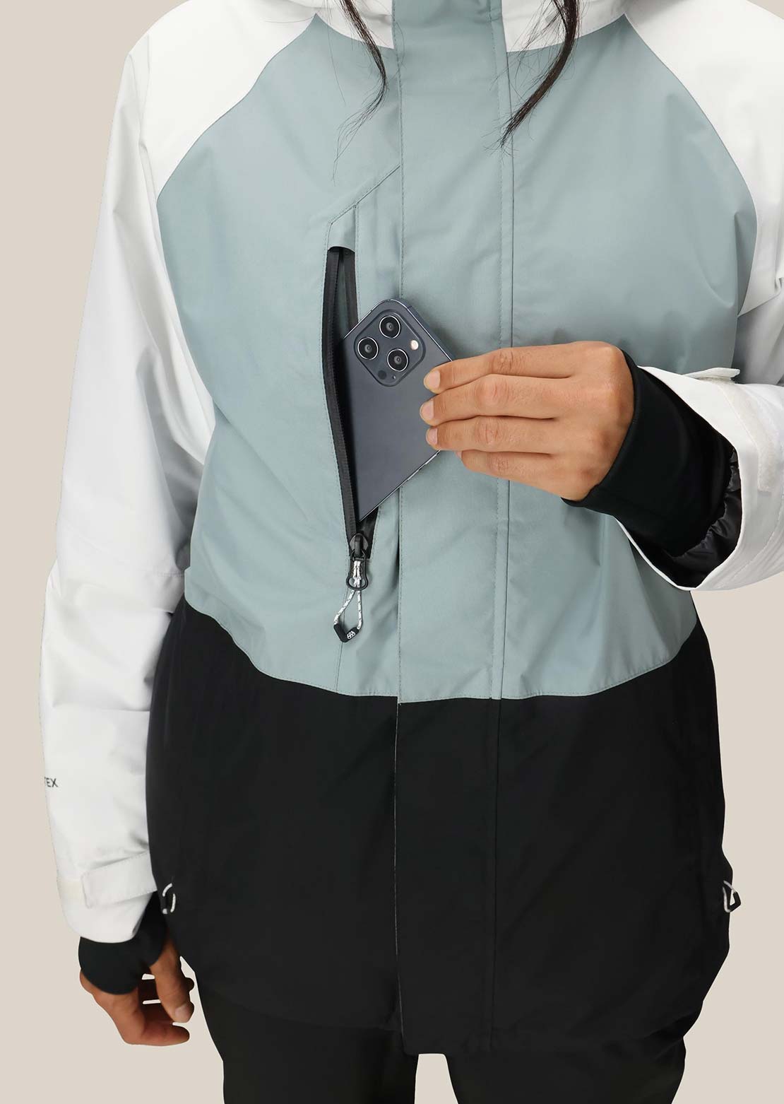 686 Women's GORE-TEX Willow Insulated Jacket Dusty Marine Colorblock