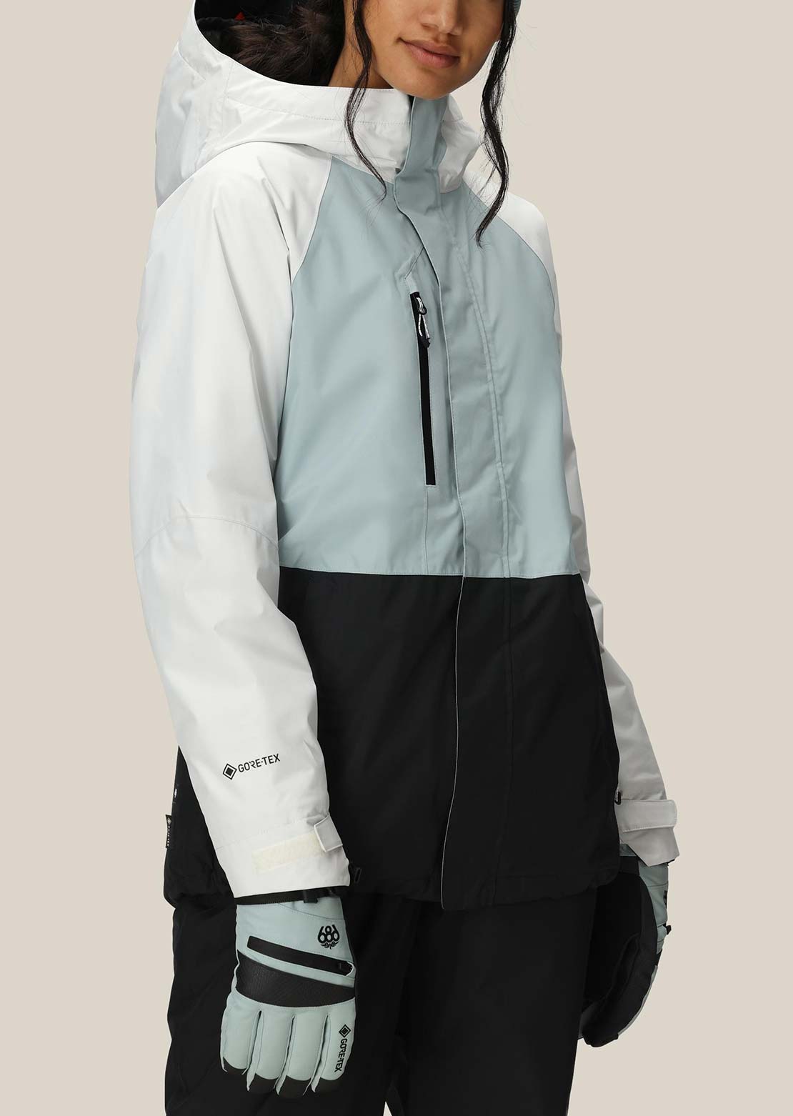 686 Women's GORE-TEX Willow Insulated Jacket Dusty Marine Colorblock