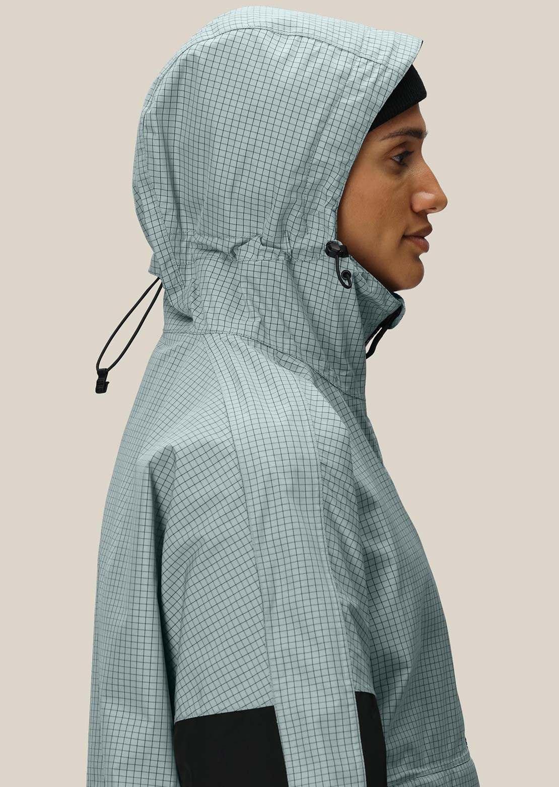 686 Women's Outline Shell Anorak Dusty Marine Grid