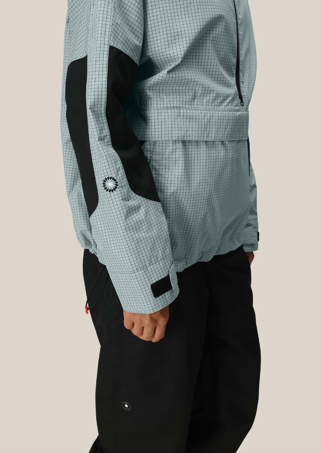 686 Women's Outline Shell Anorak Dusty Marine Grid