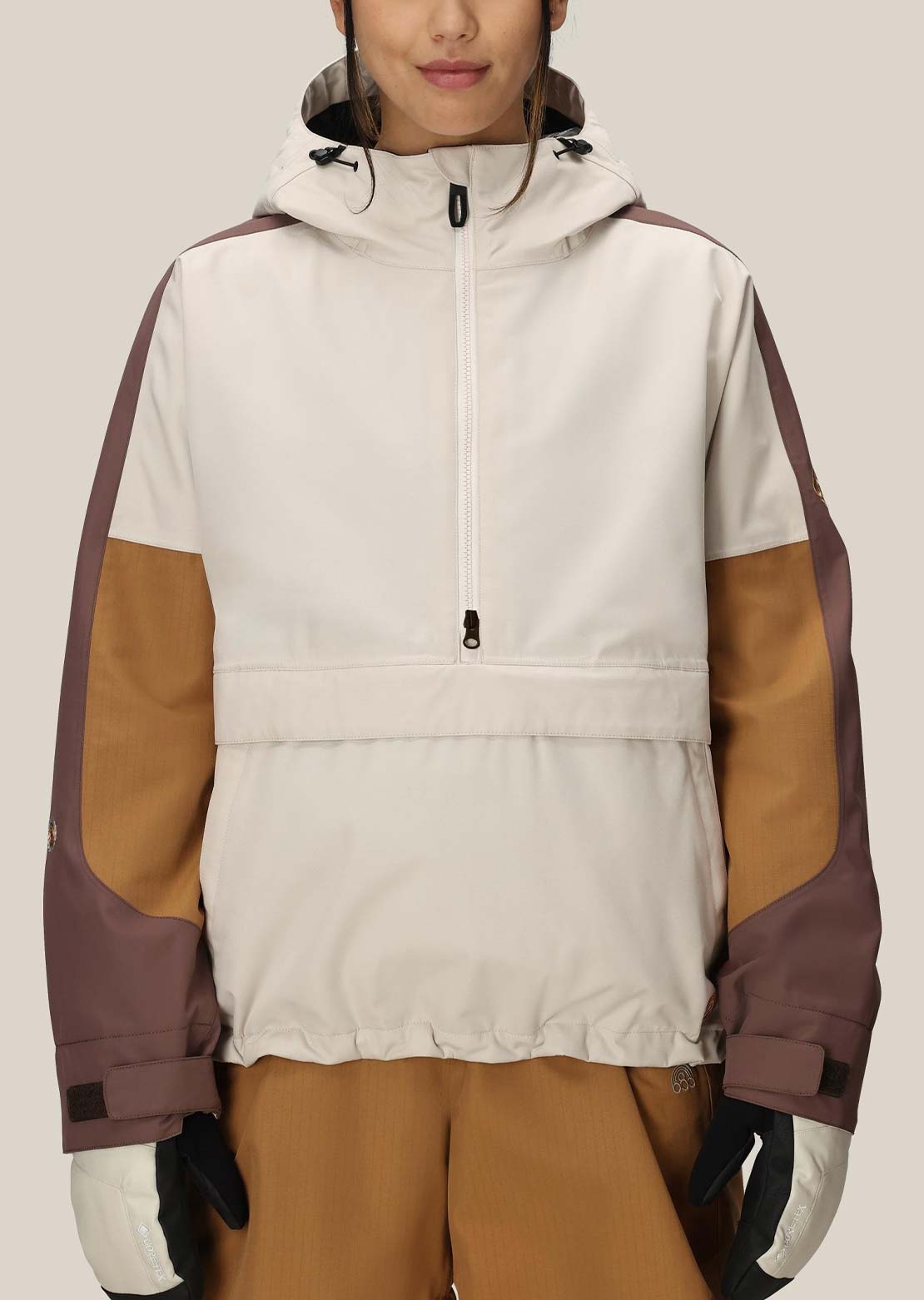 686 Women's Outline Shell Anorak Limestone Colorblock
