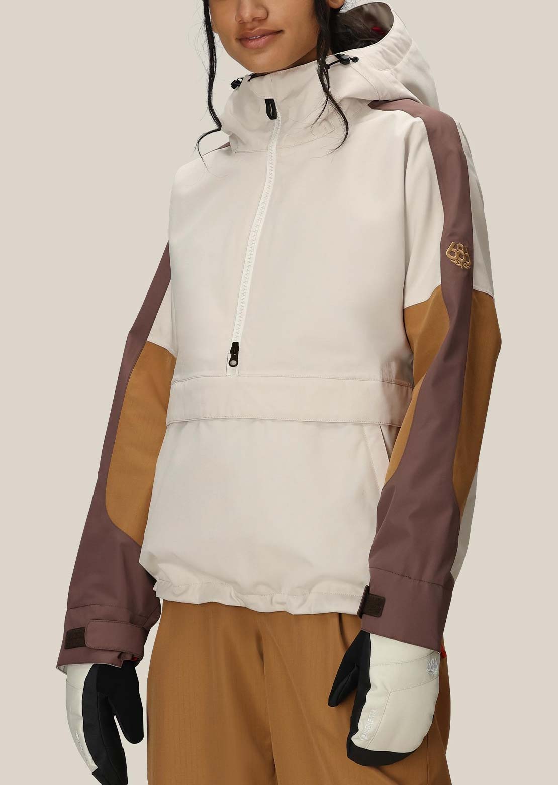 686 Women's Outline Shell Anorak Limestone Colorblock