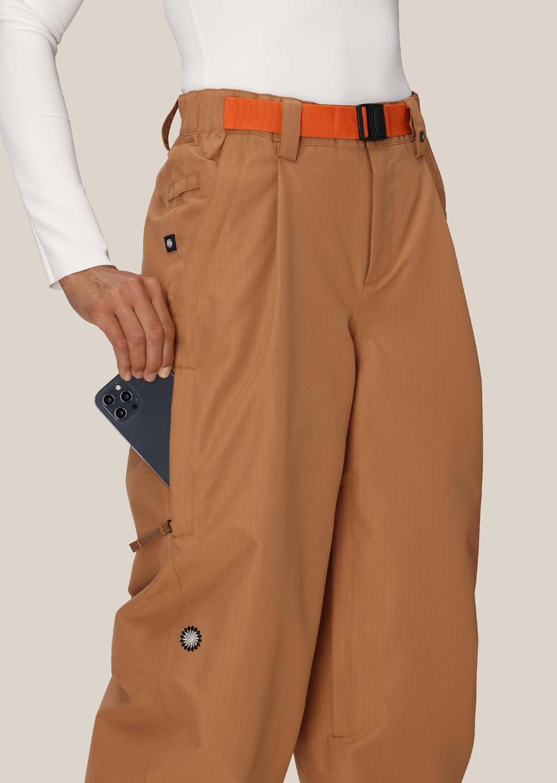 686 Women's Outline Shell Pants Caramel Ripstop