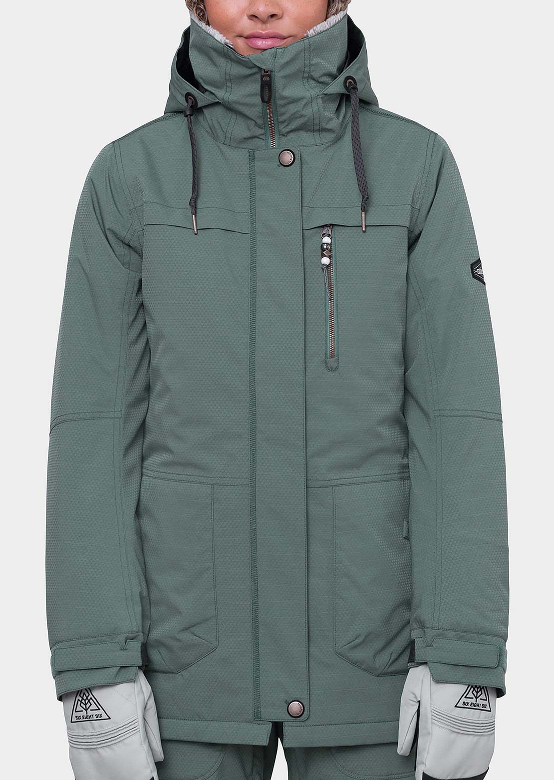 686 Women&#39;s Spirit Jacket Cypress Green Jacquard