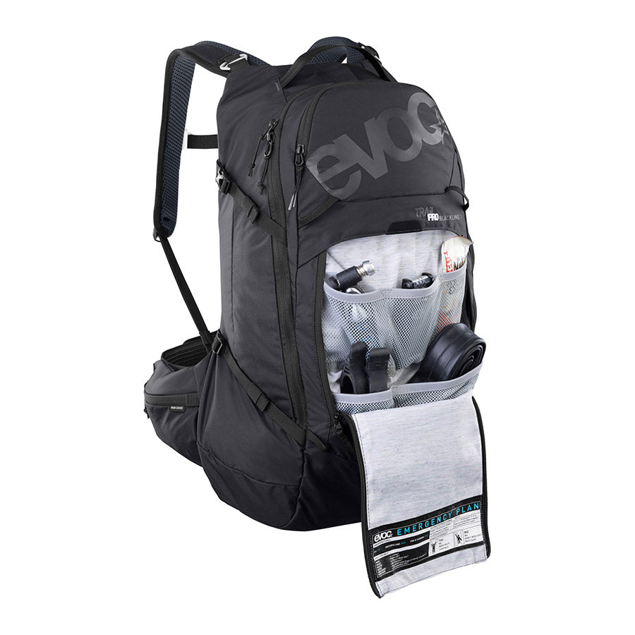 EVOC, Trail Pro Blackline 26, Protector backpack, 26L, Black, SM