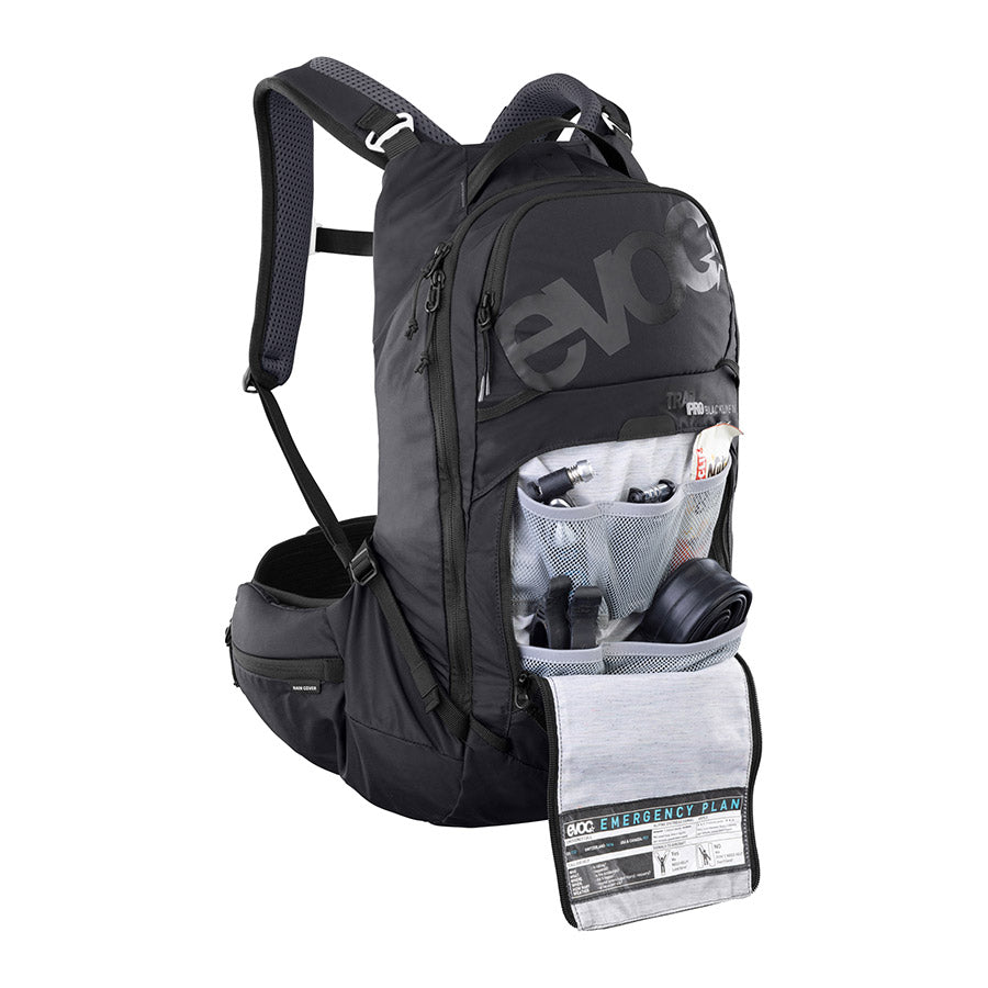 EVOC, Trail Pro Blackline 16, Protector backpack, 16L, Black, SM