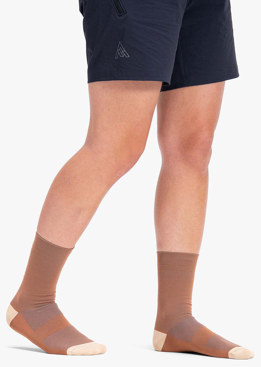 7Mesh Unisex Word 6" Socks Toffee