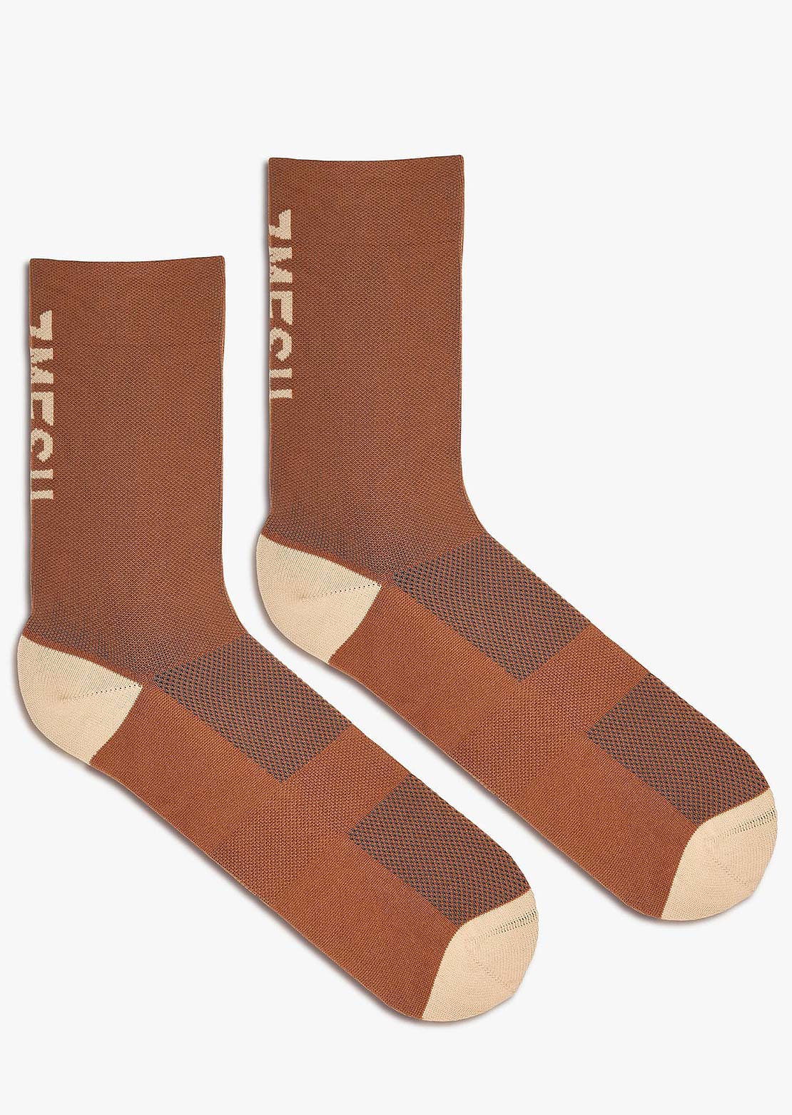 7Mesh Unisex Word 6" Socks Toffee
