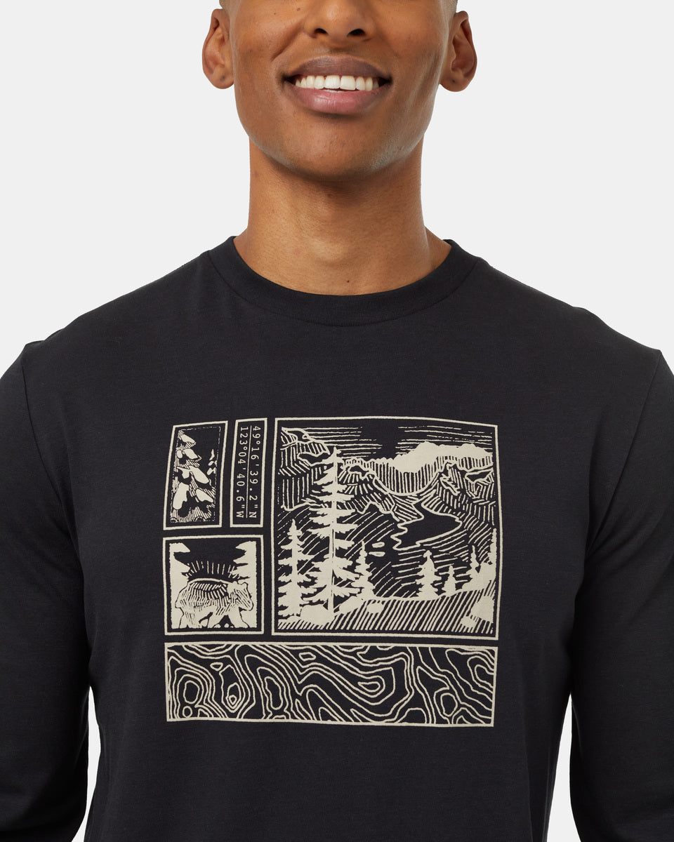 Tentree Men's Topography Stamp Longsleeve
