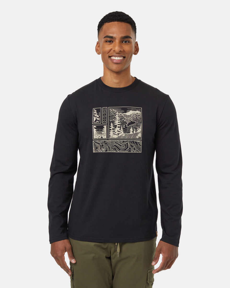 Tentree Men's Topography Stamp Longsleeve