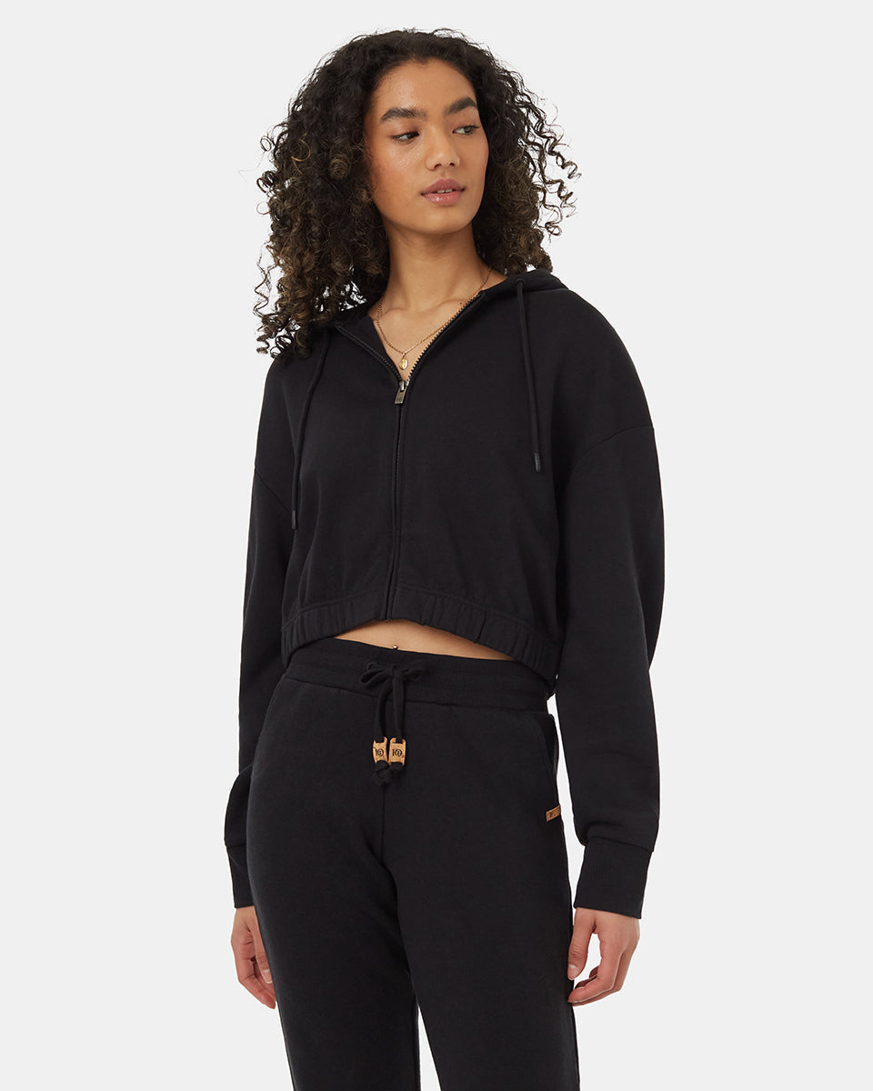 Tentree Women's TreeTerry Oversized Cropped Zip Hoodie