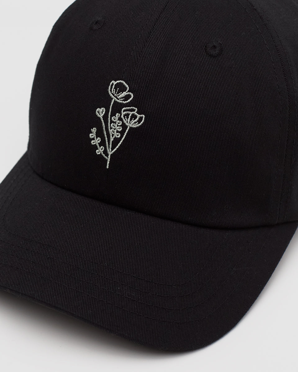 Tentree Accessories Flower Embroidery Peak Hat