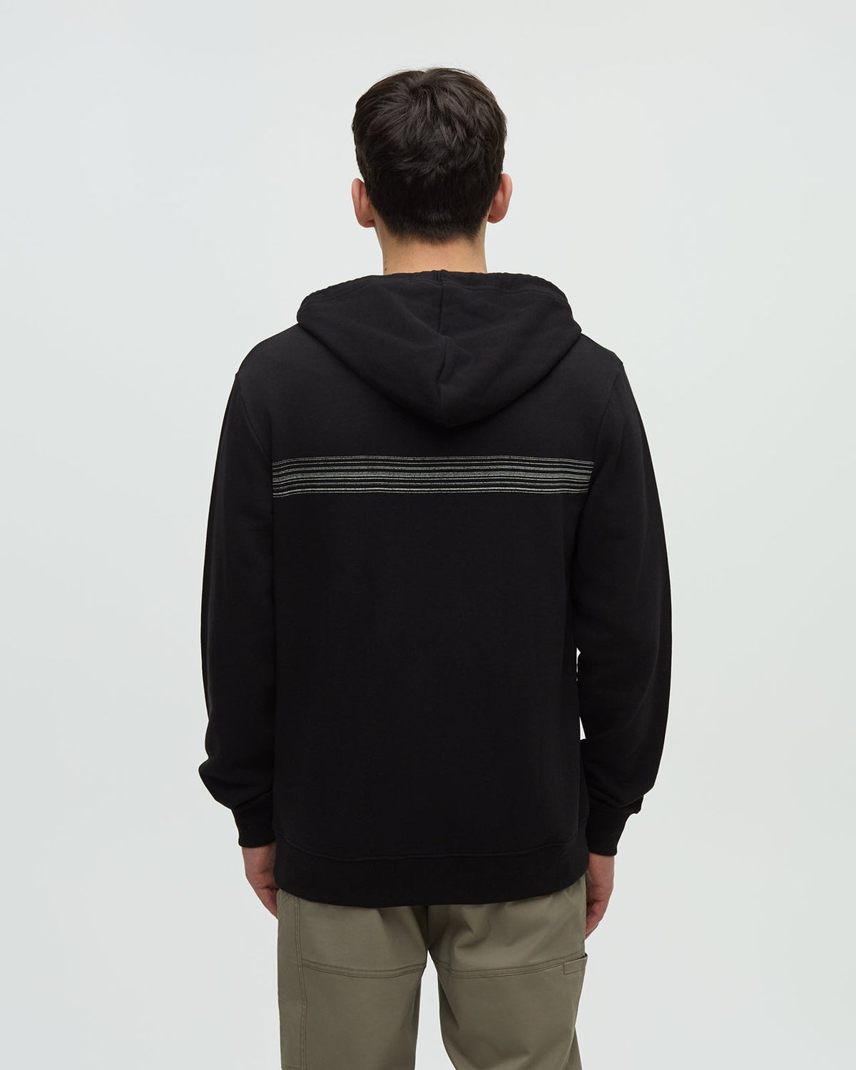 Haiti Striped Palm Zip Hoodie