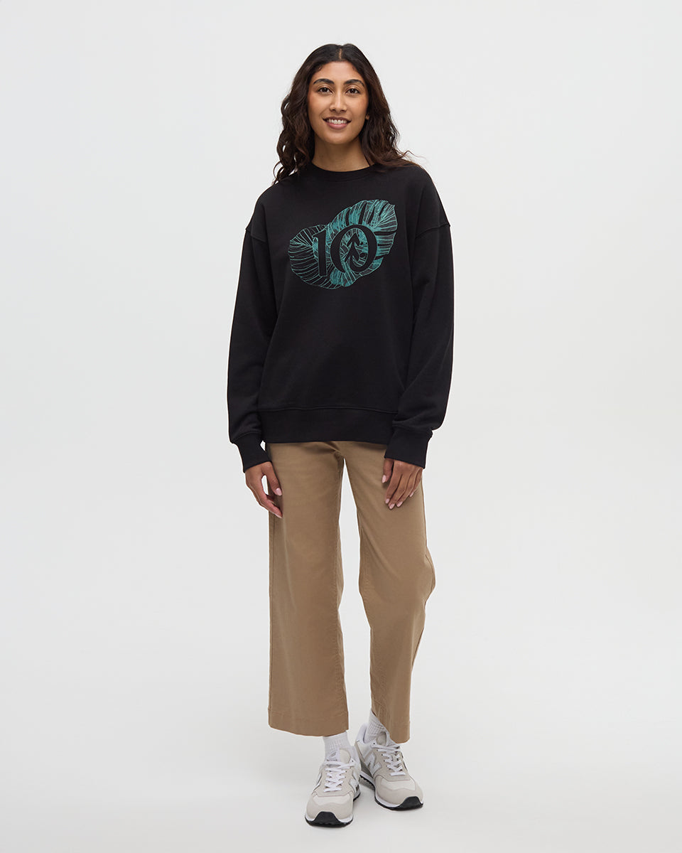 Tentree Women's Amazon Greenery Relaxed Logo Crew